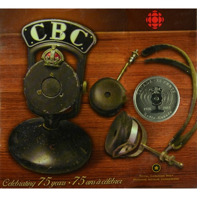 0,25 dolar CuNi 75 let CBC/Radio Kanada UN