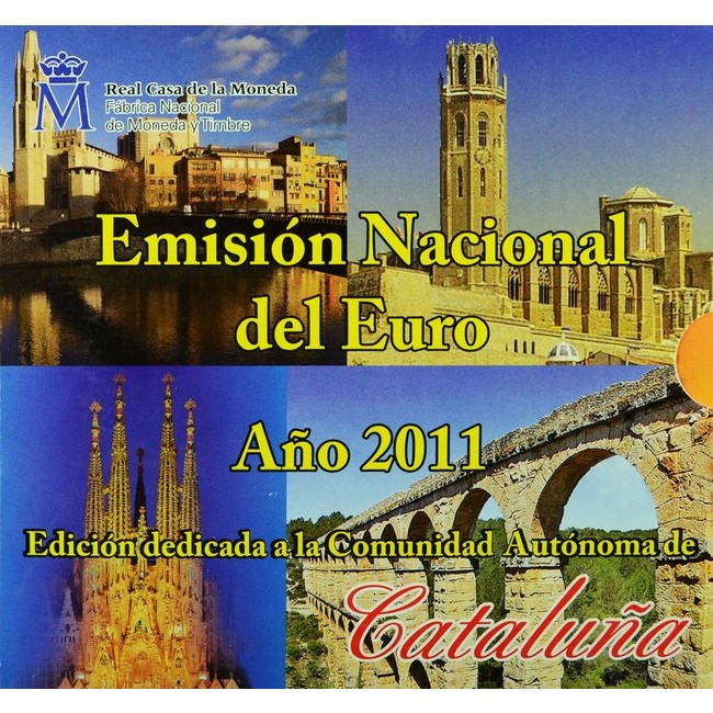 5.88 Euro CuNi / stříbrná mince kurz set Španělsko: 2011 - Cataluna OSN