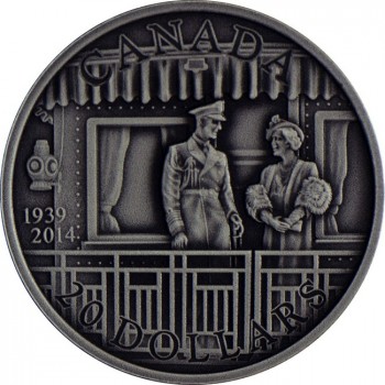 20 dolar Stříbrná mince 75. výročí 1. královské návštěvy AN