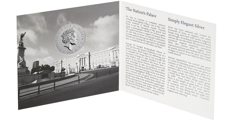 100 libra Stříbrná mince Buckinghamský palác UN
