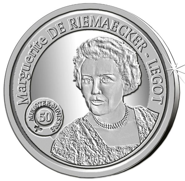 5 Euro Stříbrná mince Marguerite De Riemaecker-Legot PP