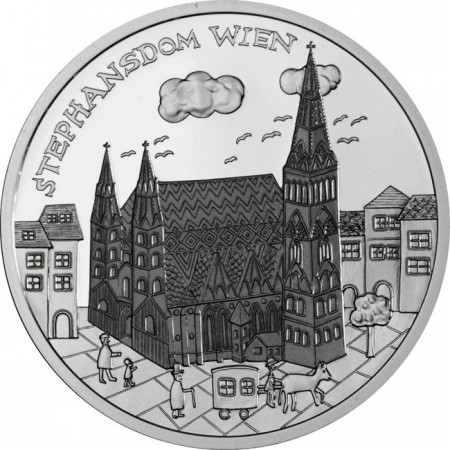 Vídeň 2015, stříbrná mince v etuji 