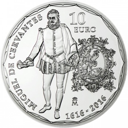 10 Euro Stříbrná mince Cervantes PP