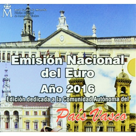5,88 Euro CuNi kurz set Španělsko 2016 - Baskicko UN