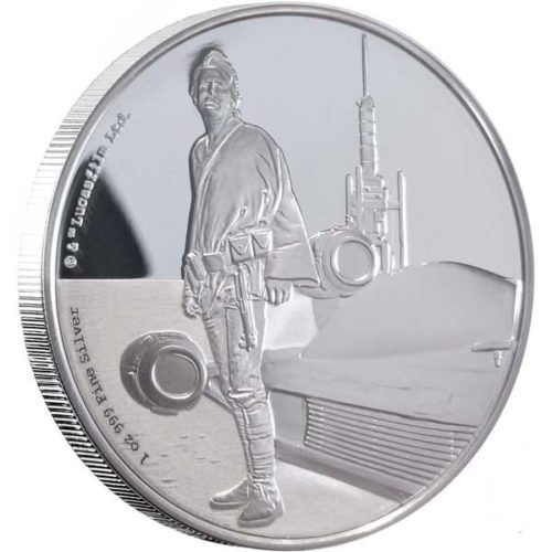 Stříbrná mince Hvězdné války 1 Oz  - Luke Skywalker PP
