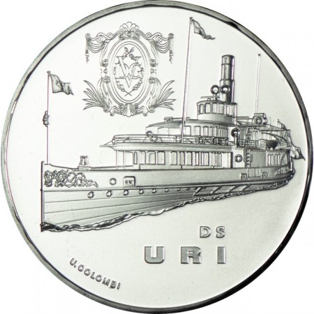 20 frank Stříbrná mince Parník Uri UN