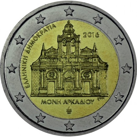2 Euro CuNi Klášter Arkadi UN