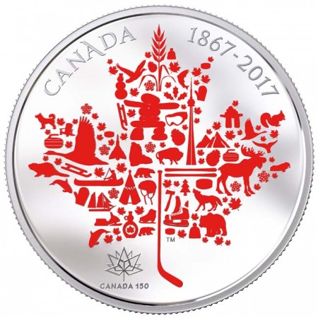 50 dolar Stříbrná mince Symboly Kanady