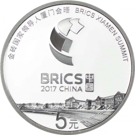 15 juan Stříbrná mince Summit BRICS 2017