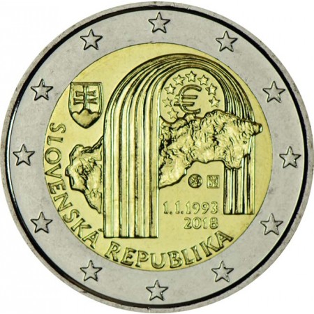 2 Euro CuNi Vznik Slovenské republiky