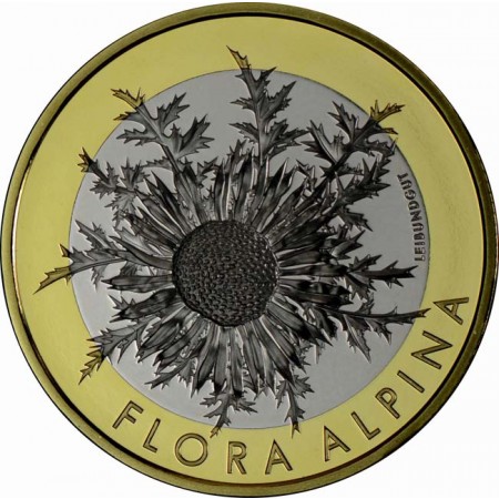10 frank Stříbrná mince Alpínská flóra - Stříbrný bodlák