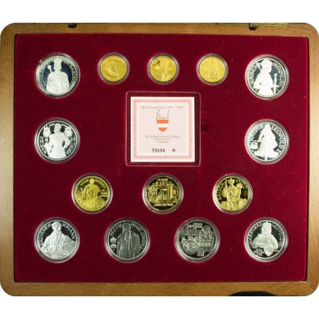 Série Milénium Rakousko, zlaté mince
