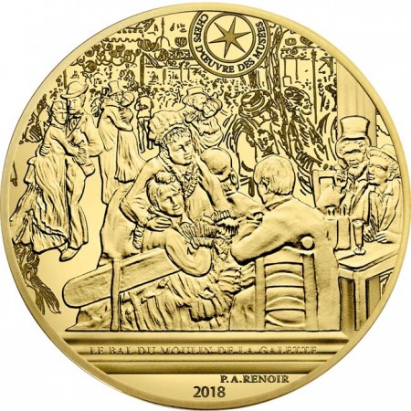 50 Euro Zlatá mince Tanec v Moulin de la Galette