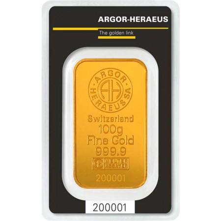 Zlatý zliatok Argor Heraeus 100 g