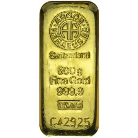 Zlatý zliatok Argor Heraeus 500 g