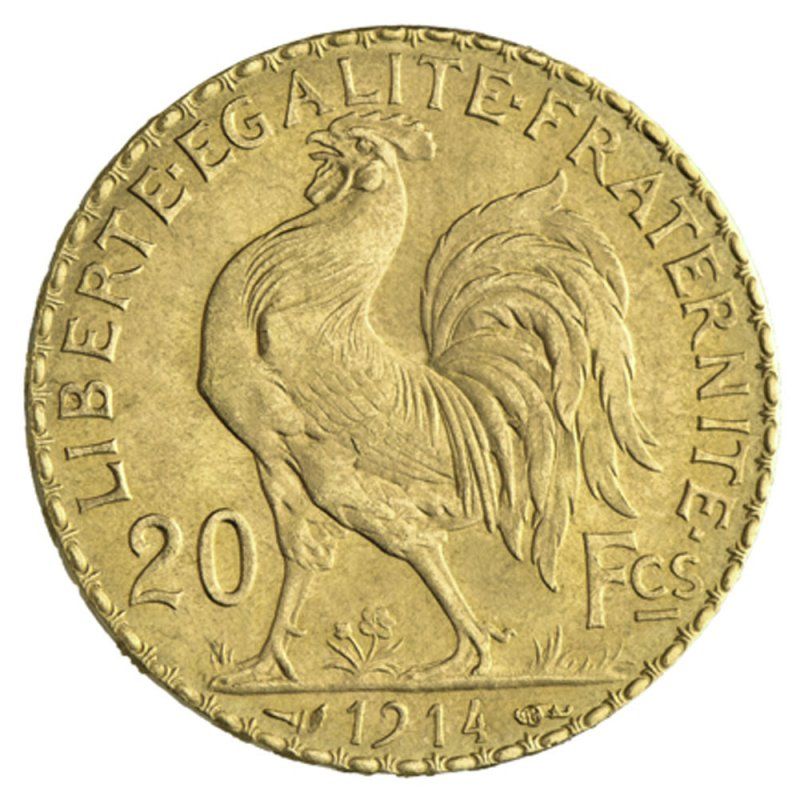 Zlatá mince 20&nbsp;Franků