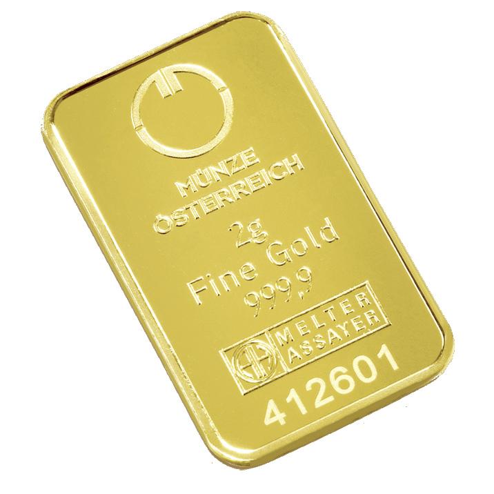 Zlatý zliatok Rakúská mincovna 2 g