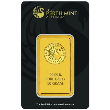 Zlatý zliatok Perth Mint 50 g