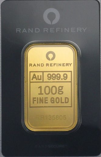 Zlatý slitek Rand Refinery 100 g