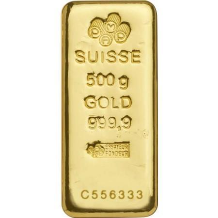 Zlatý zliatok PAMP Suisse 500 g (litý)