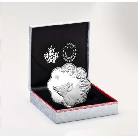 Strieborná minca Lunárna séria prasa - Lotus 
