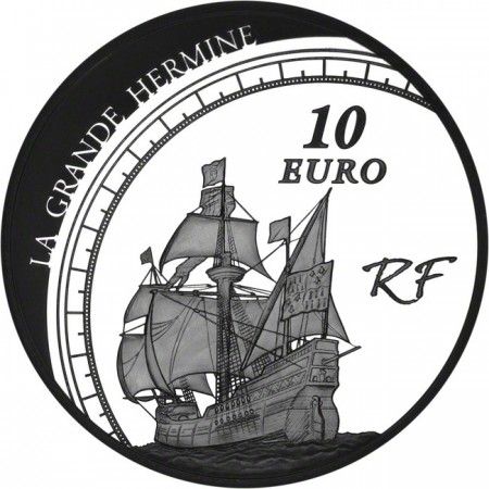 10 eur strieborný Jacques Cartier PP
