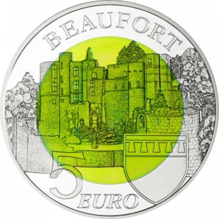 5 eur strieborná / niobská pevnost Beaufort PL