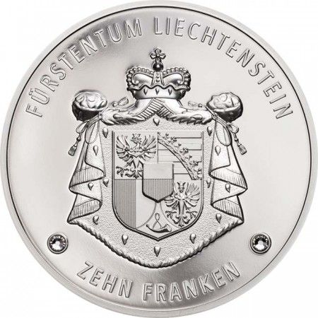 10 Šviajčiarských frankov 300 rokov Lichtenštejnsko PP