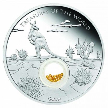 Poklady tochto sveta - Austrália/ zlato, stříbrná mince 