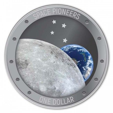 1 dolár Strieborná minca Vesmírní priekopníci PP