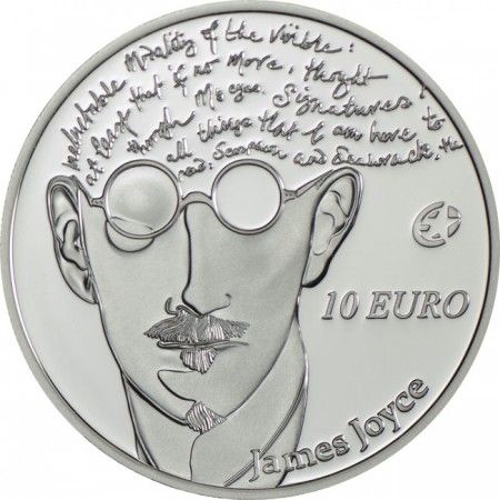 10 eur Strieborná minca James Joyce PP