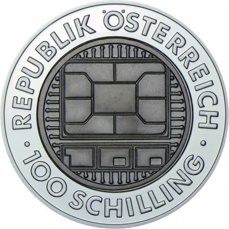 100 Schilling Stříbro / Titan Komunikace - tisíciletí PP