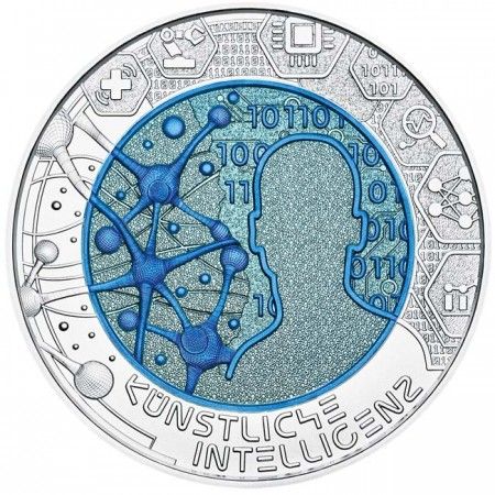 25 Euro Stříbrná / niobová mince Umělá inteligence PN