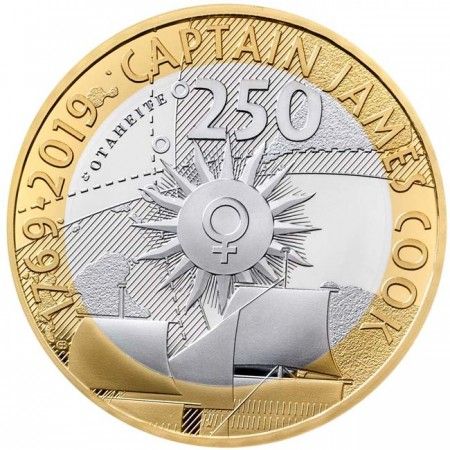 2 libra Stříbrná mince Výprava Jamese Cooka PP