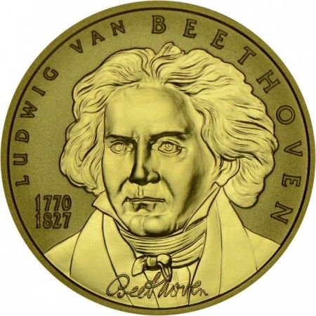 Ludwig van Beethoven - skladatel, zlatá mince