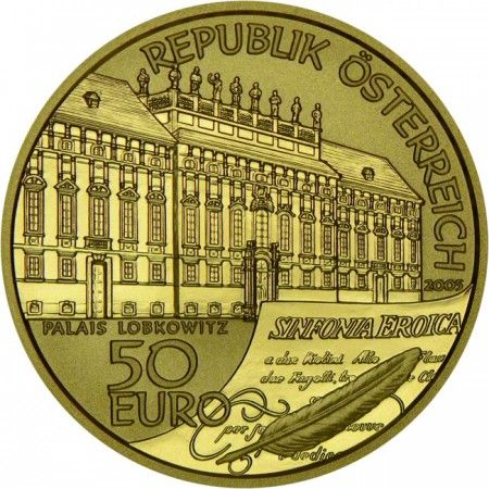 Ludwig van Beethoven - skladatel, zlatá mince
