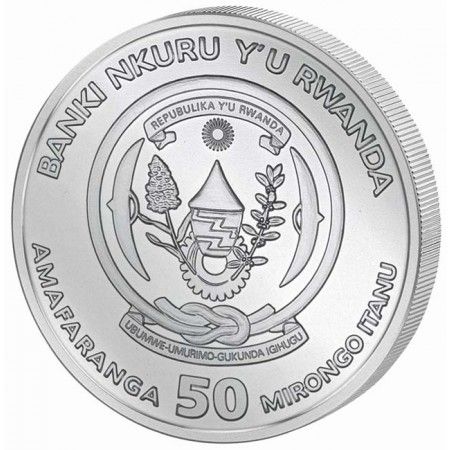 50 frank Stříbrná mince Shoebill PP