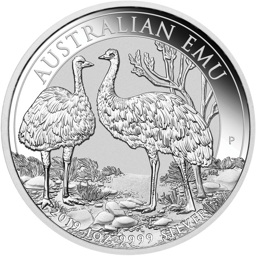 Striebrná minca Emu 1 Oz 2019