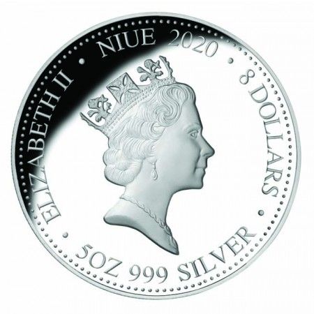 8 Dollar Stříbrná mince -lunární rok krysy PP
