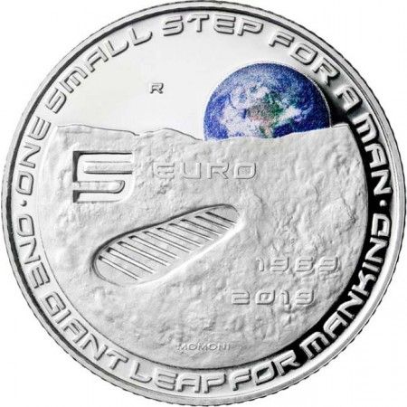 5 Euro Stříbrná mince -Mondlandung PP
