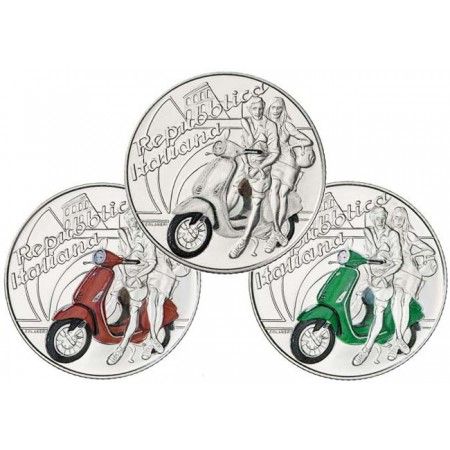 15 Euro Stříbrná sada mincí -Vespa UN