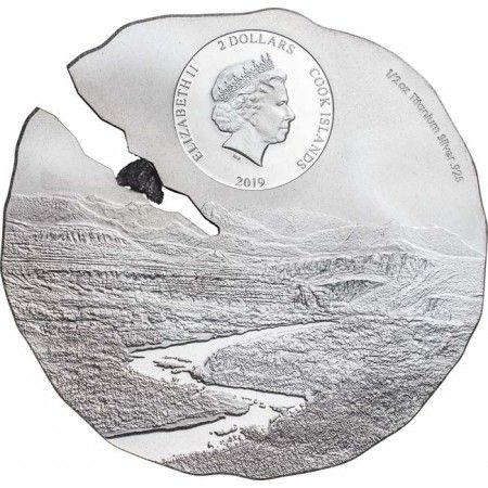 2 Dollar Stříbrná mince -Estacado Meteorit UN