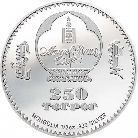 250 Togrog Stříbrná mince - Tiger PP