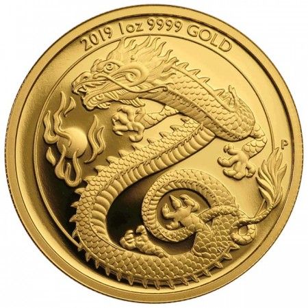 100 Dollar Zlatá mince - Drak  PP