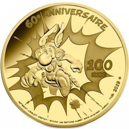 100 Euro -Zlatá mince -Asterix PP
