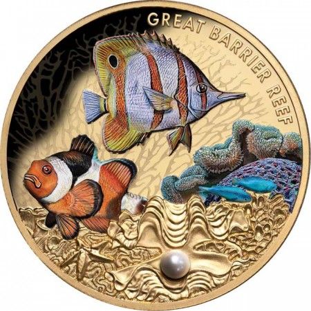 100 dolar Zlatá mince Velký bariérový útes PP