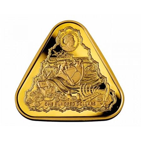 100 Dollar -Zlatá mince -Gilt Dragon UN
