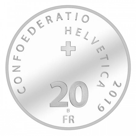 20 frank Stříbrná mince Furkapass UN