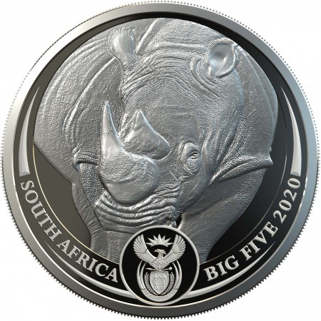 Sada stříbrných mincí Big Five - Nosorožec 2 Oz