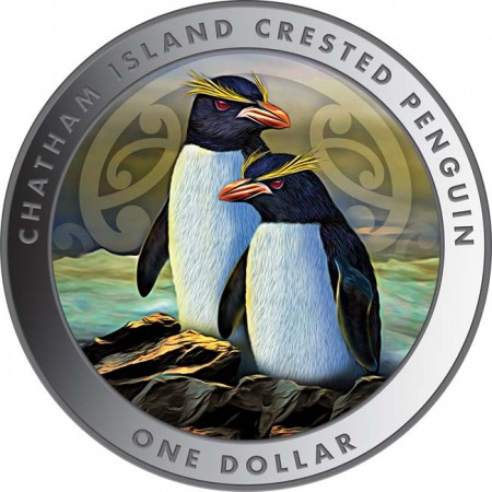 Tučňák Chatham (tučňák chocholatý) 2020, sada stříbrných mincí